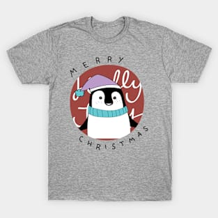 Christmas penguin ornament illustration T-Shirt